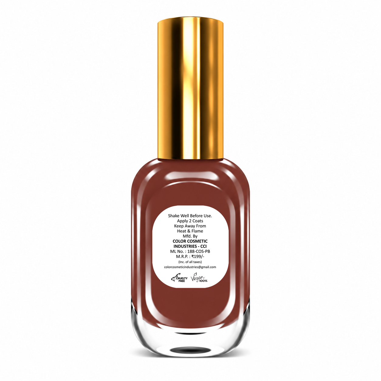 Insta Colors Amazing Brown Nail Polish – Premium Brown Nail Colour with Glossy Finish