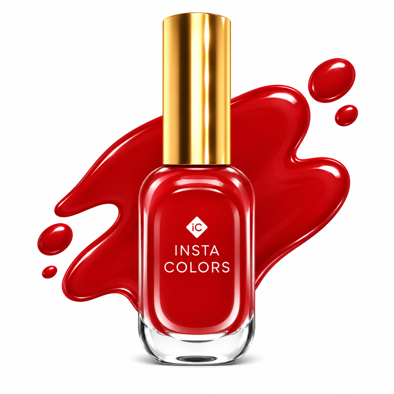 Insta Colors Blood Red Nail Polish – Premium Quality Rich Red Nail Colour with Glossy Finish