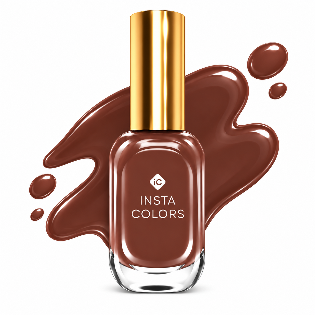 Insta Colors Hot Brown Nail Polish – Premium Brown Nail Colour with Rich Glossy Finish