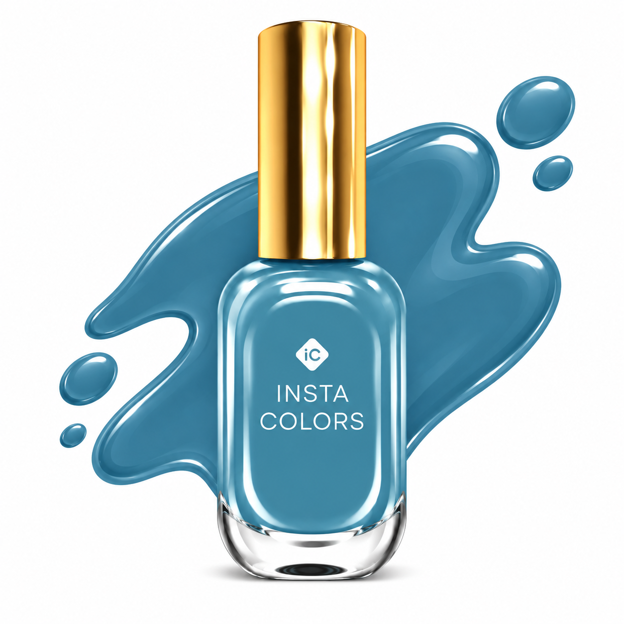 Insta Colors Bluish Island Nail Polish – Premium Quality Blue Nail Colour with Glossy Finish