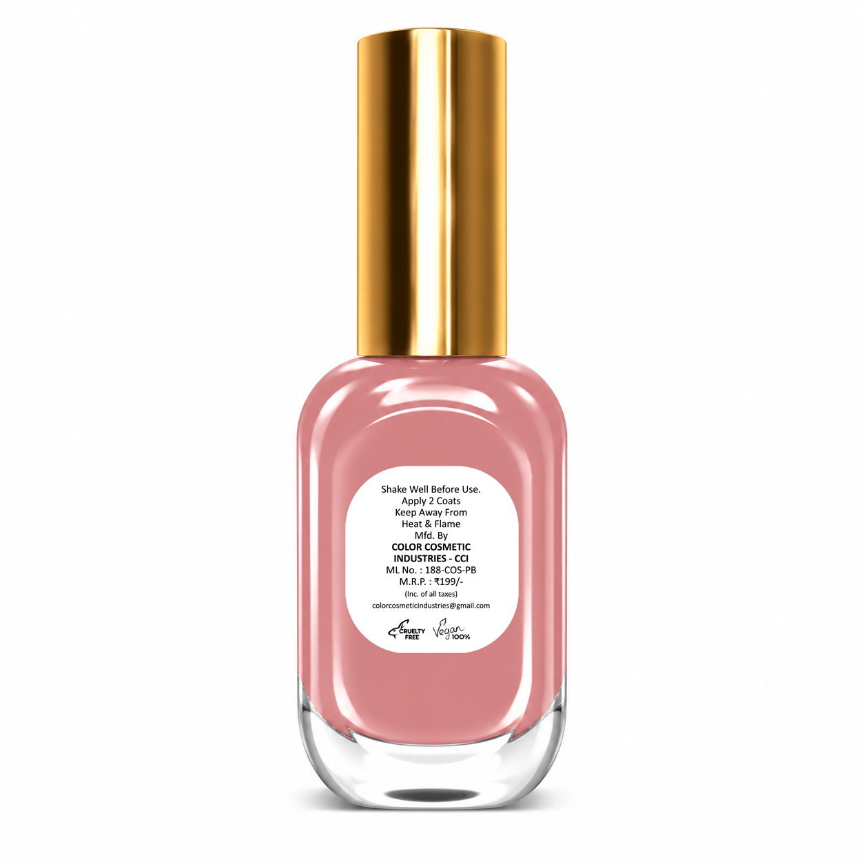 Insta Colors Blushed Nail Polish – Premium Pink Nail Colour with Smooth Glossy Finish