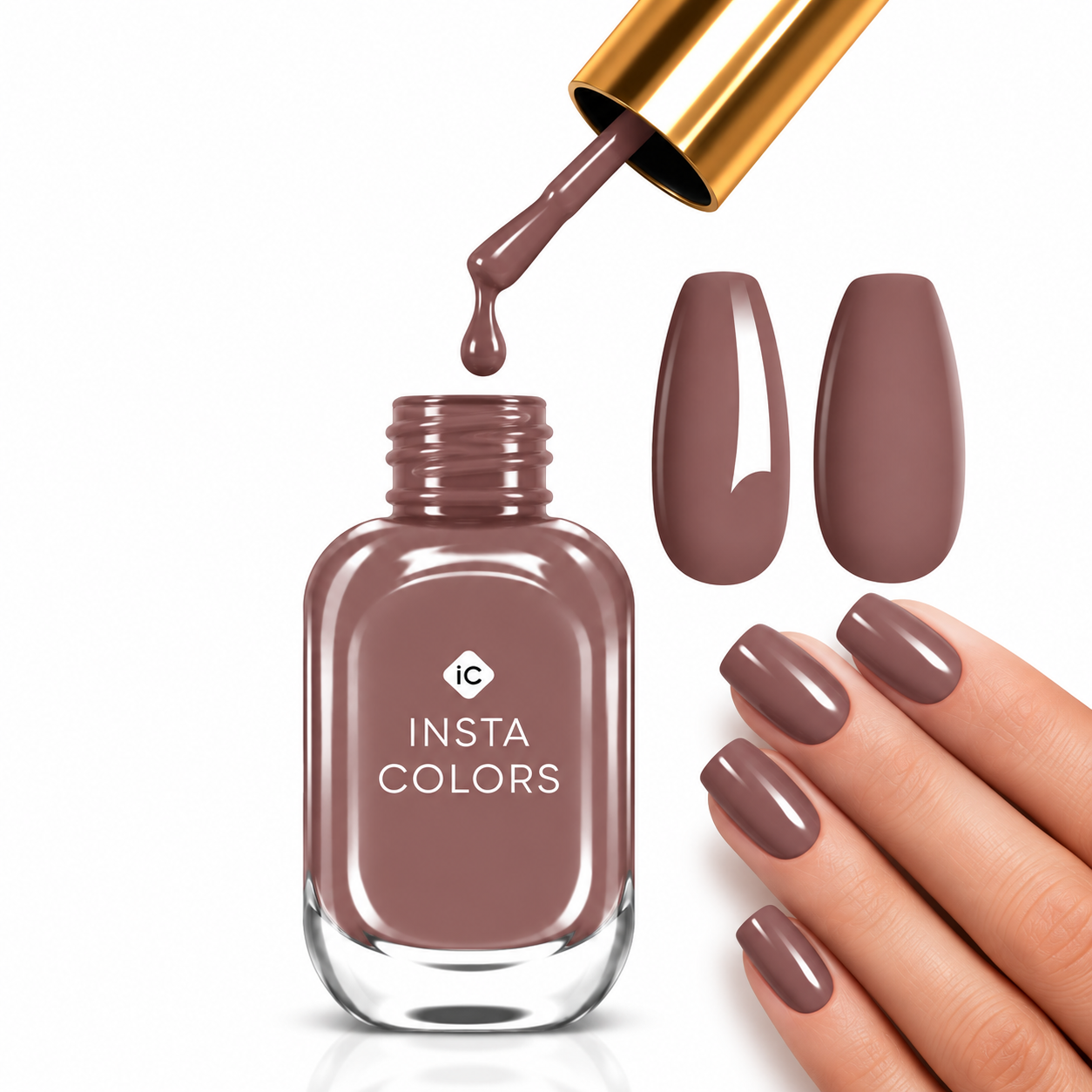 Insta Colors Coffee Brown Nail Polish – Premium Brown Nail Colour for a Rich Glossy Manicure