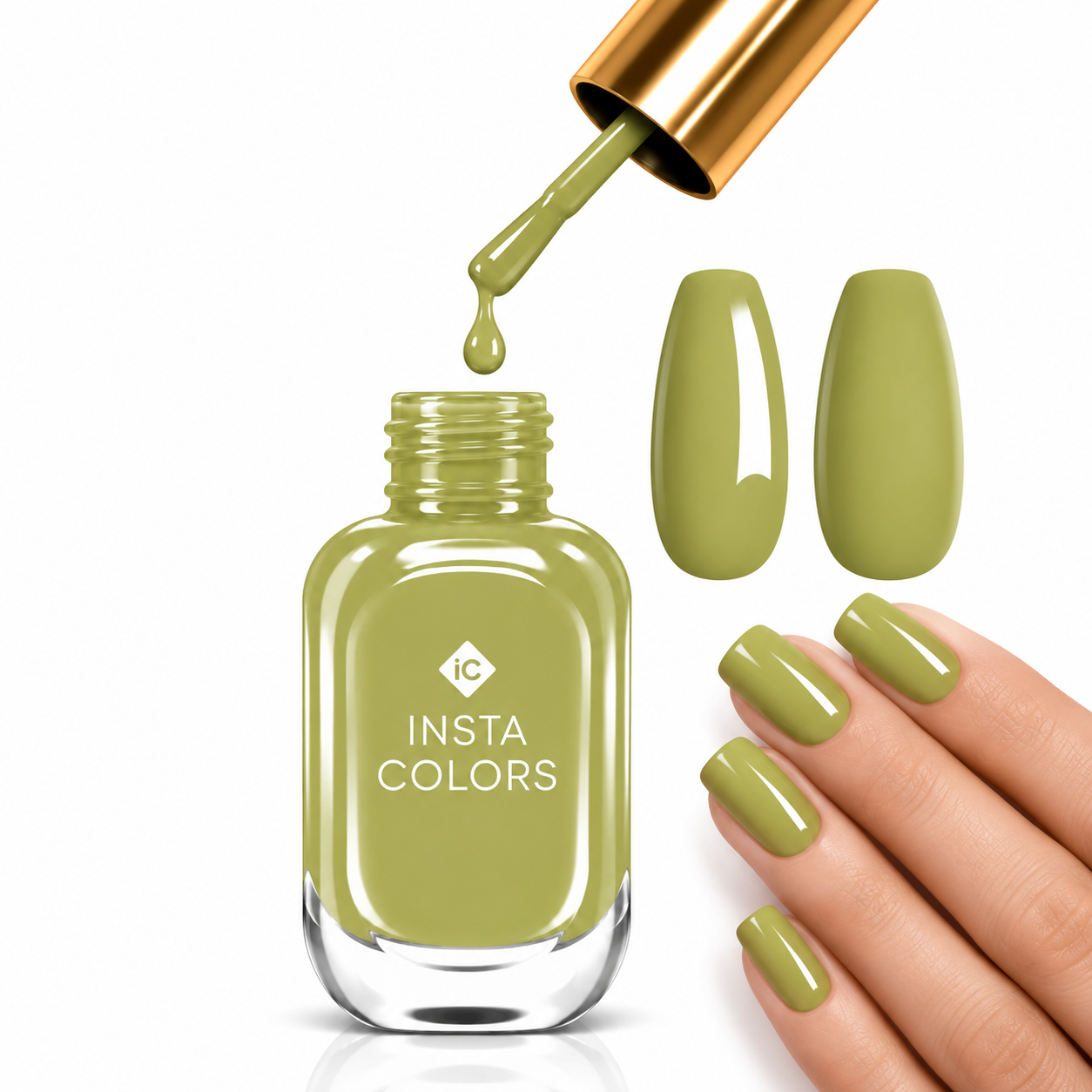 Insta Colors Dream Catcher Nail Polish – Premium Lime Green Nail Colour with Glossy Finish