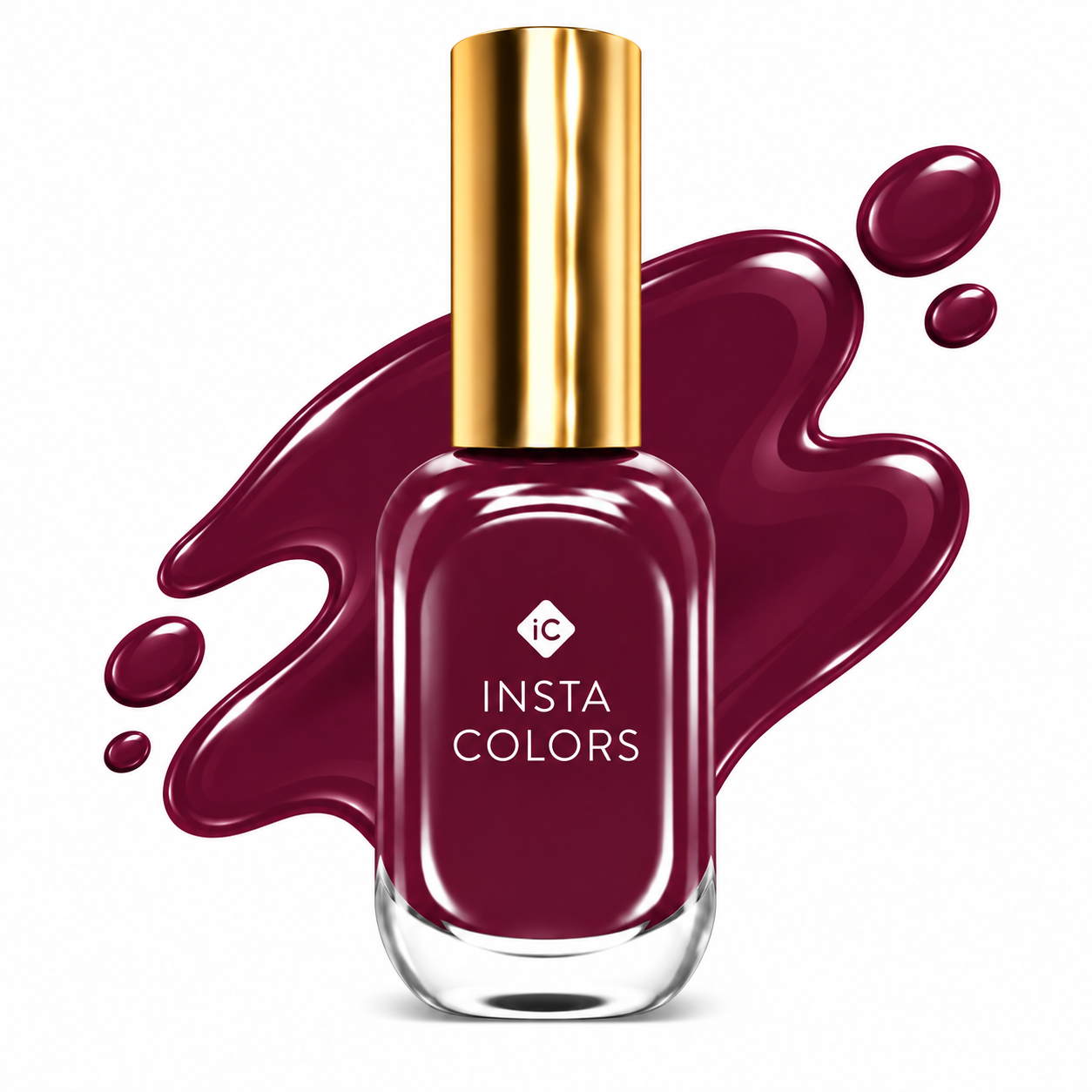 Insta Colors DreamShine Red Maroon Nail Polish – Premium Maroon Nail Colour with Glossy Finish