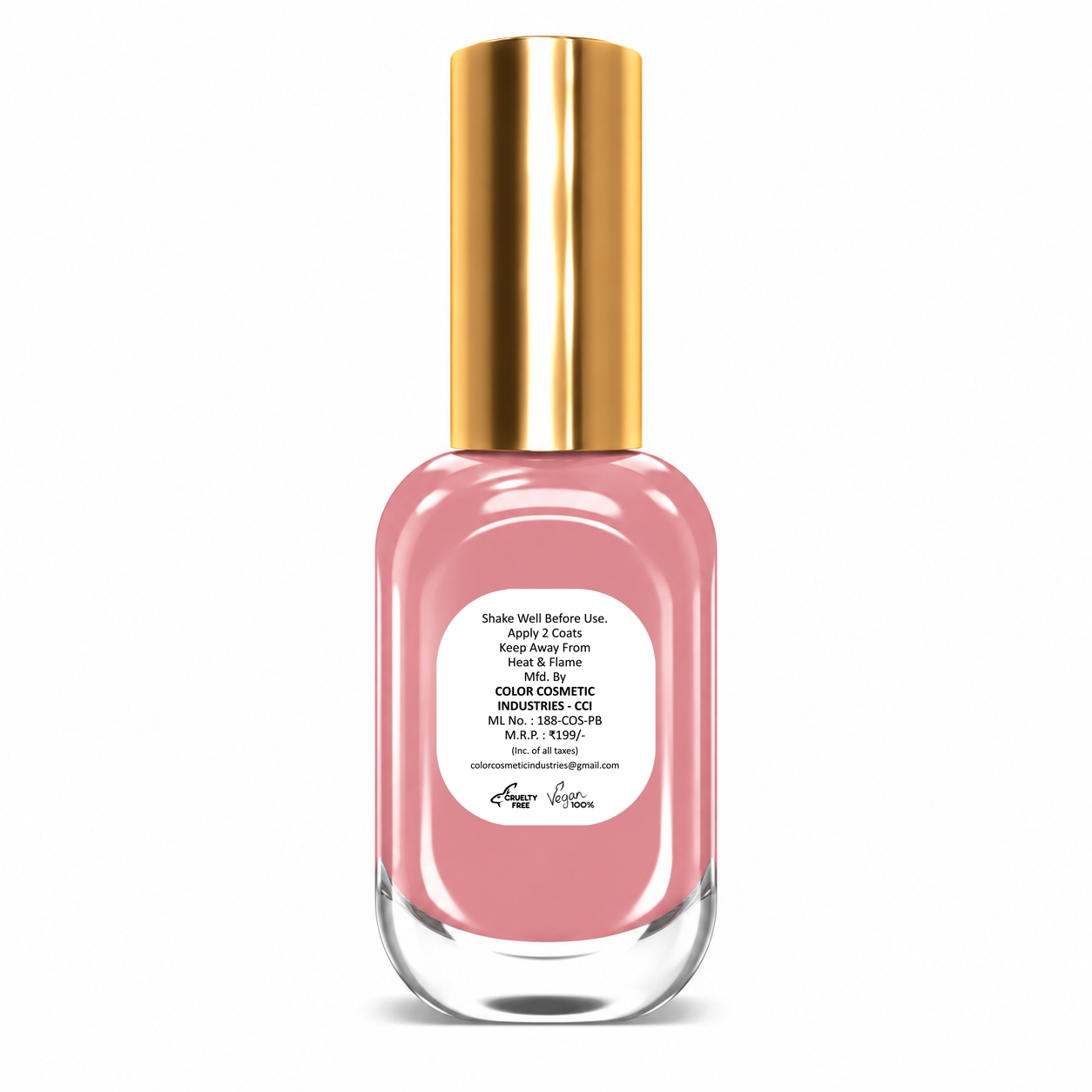 Insta Colors Dusty Rose Nail Polish – Premium Rose Pink Nail Colour with Elegant Glossy Finish