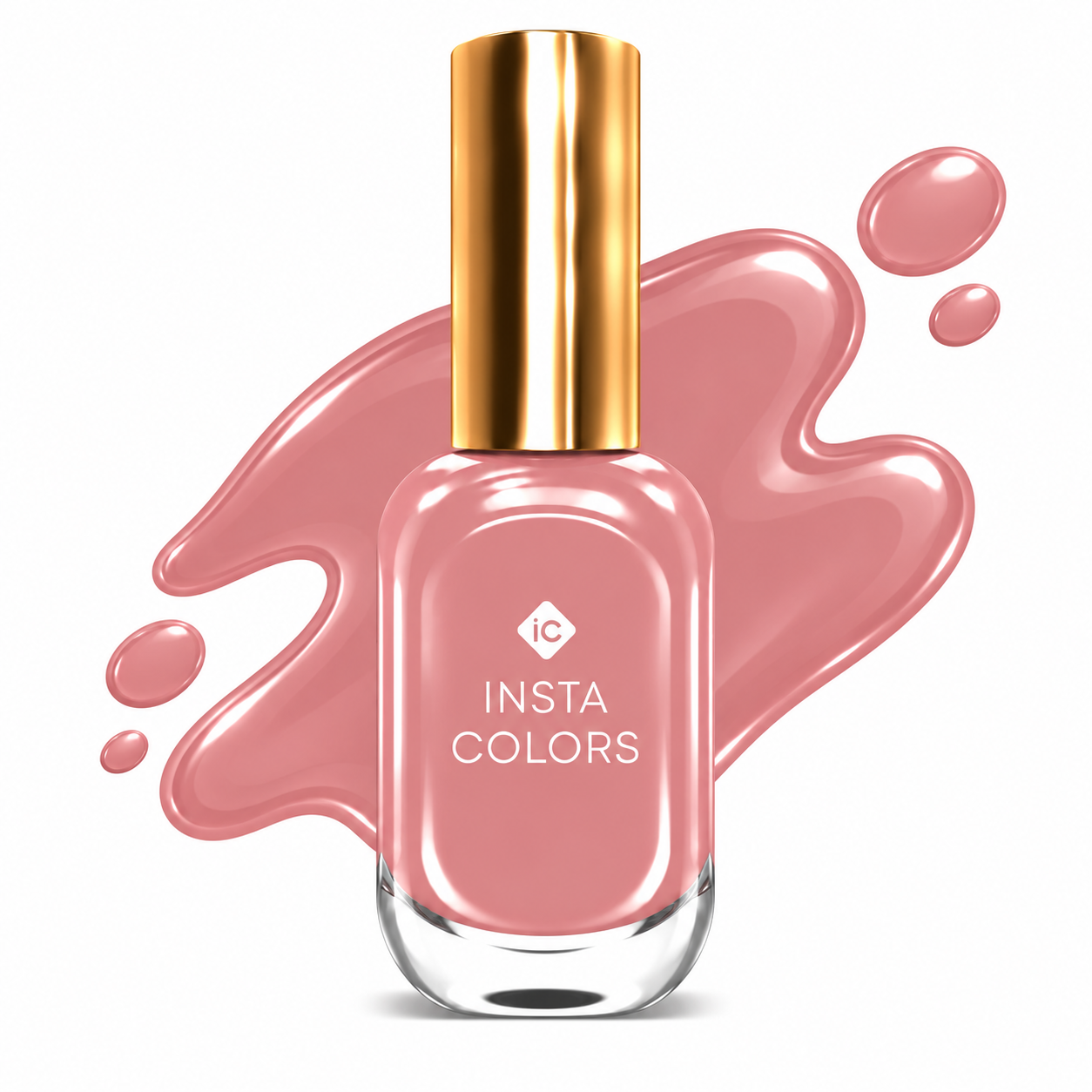 Insta Colors Dusty Rose Nail Polish – Premium Rose Pink Nail Colour with Elegant Glossy Finish