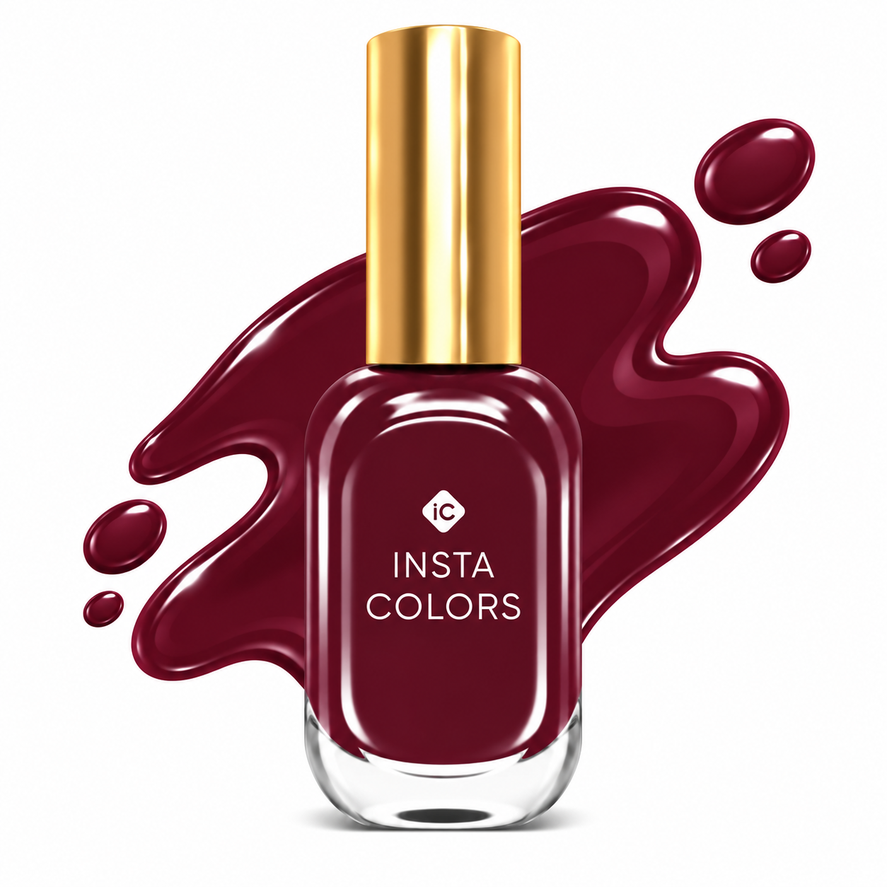 Insta Colors Maroon Nail Polish – Premium Deep Maroon Nail Colour with Rich Glossy Finish