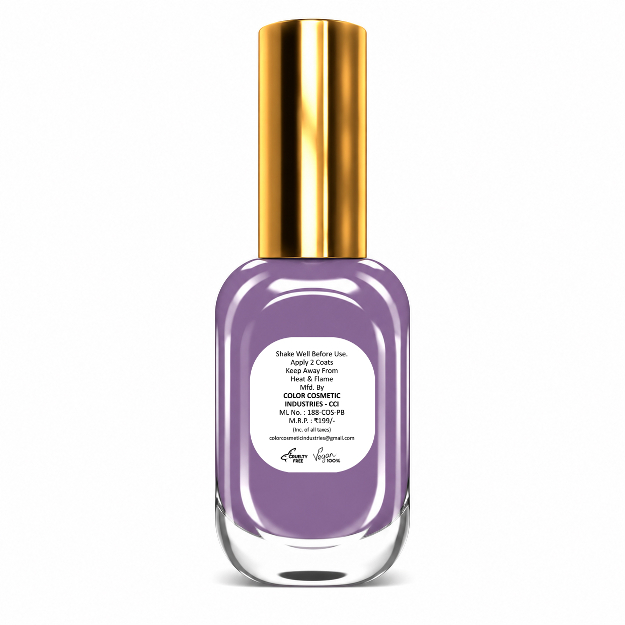 Insta Colors Purple Nail Polish – Premium Quality Purple Nail Colour with Smooth Glossy Finish