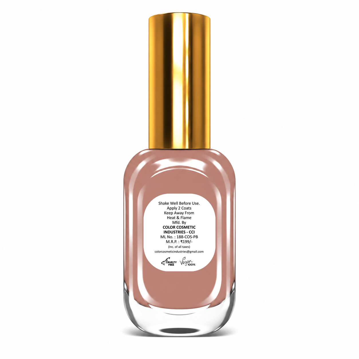 Insta Colors RaadiCha Nail Polish – Premium Mauve Brown Nail Colour with Glossy Finish