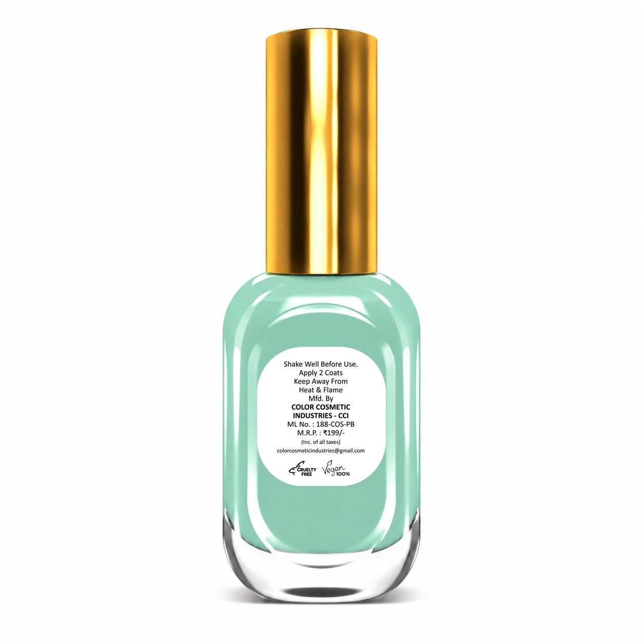 Insta Colors Summer Green Nail Polish – Premium Quality Mint Green Nail Colour with Glossy Finish