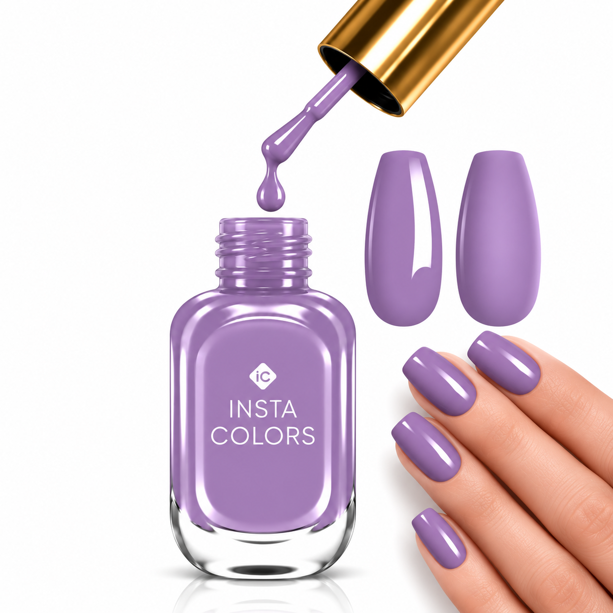 Insta Colors Plum Nail Polish – Premium Plum Nail Colour with Rich Glossy Finish