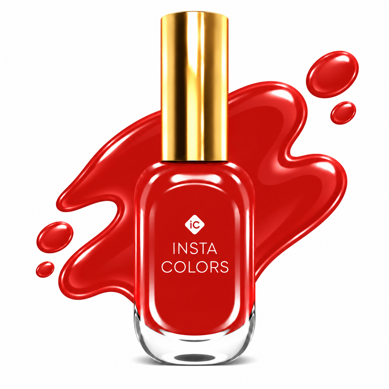 Insta Colors Red Cool Nail Polish – Premium Red Nail Colour with Smooth Glossy Finish